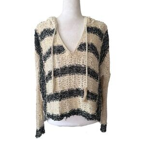 Free People Cali Love Hoodie Knit Sweater Womens Size XS Pullover